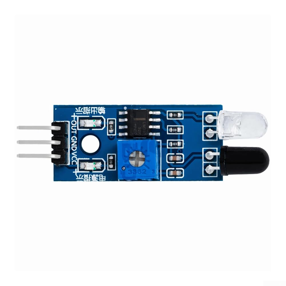 Infrarot-Hindernisvermeidungsmodul, 5 Stück, Auto-Sensor-Entfernung, verstellbar, schwarz-weiße Linienerkennung für Arduino-Roboter