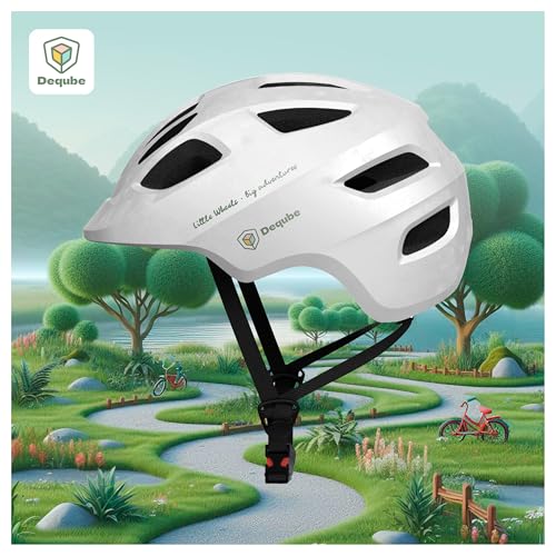 Casco Infantil Blanco Ajustable DEQUBE Ultraligero Resistente 914D00242 3