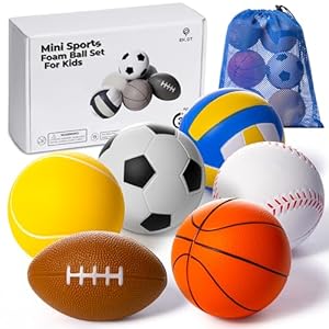 Set Of 6 Mini Sports Foam Balls for Kids, Toddler Ball Toys, Foam Football, Toddler Football, Indoor Baby Soccer, Kids Mini Basketball, Soft Baseball, Volleyball, Small Playground Balls, Baby Ball Toy Set Of 6 Mini Sports Foam Balls for Kids Toddler Ball Toys Foam Football Toddler Football Indoor Baby Soccer Kids Mini Basketball Soft Baseball Volleyball Small Playground Balls Baby Ball Toy