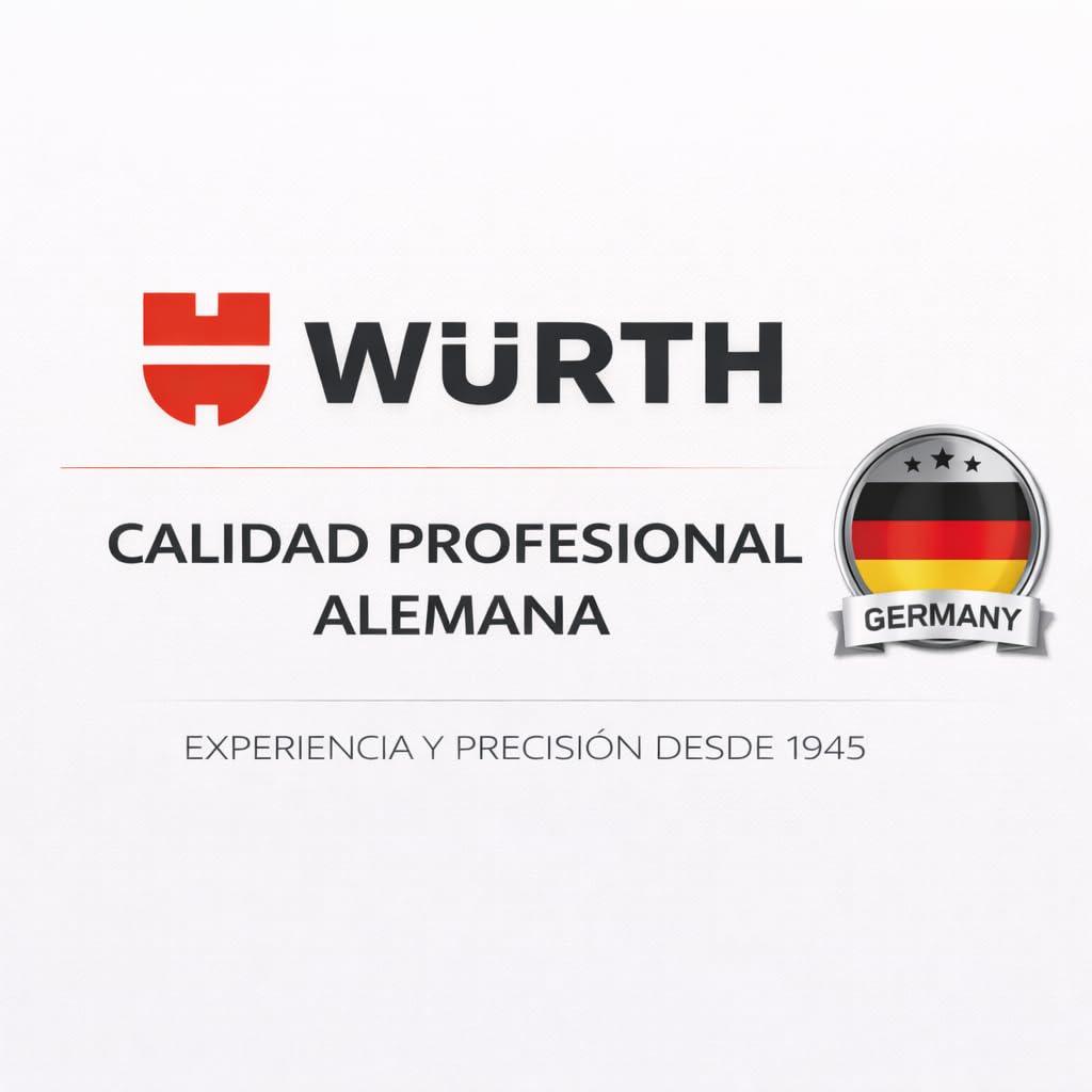WURTH Limpiador de Frenos 500 ml – Pack de 12 Unidades – Spray Profesional para Limpiar Frenos, Embragues, Motores y Piezas Metálicas – Ref. 08901087