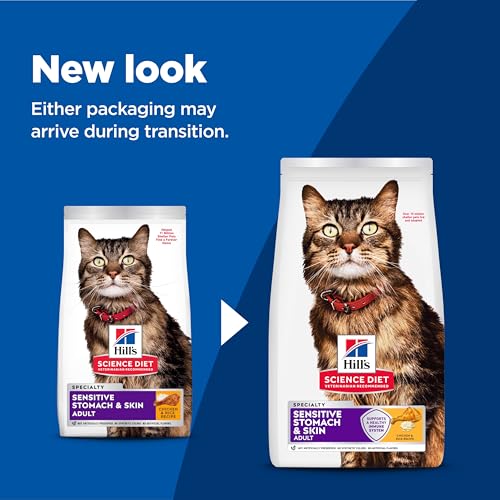 Hill's Science Diet Adult Sensitive Stomach & Skin Chicken & Rice Recipe Dry Cat Food 1.58 kg Bag image 5
