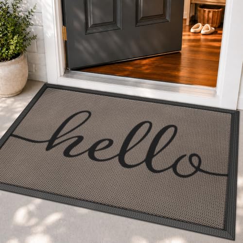 DEXI Front Door Mat Outside Entrance Welcome Floor Doormat 32x48 Hello