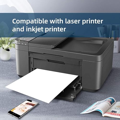 Image of Full Sheet Shipping Labels 8.5 x 11 for Laser & Inkjet Printers, 500 Sheets 500 Labels Self Adhesive Full Page Labels 8.5 x 11 White, Whole Page Label Stickers, Mailing Label Sheets