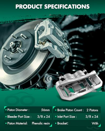 Image of SCITOO 18B4615 Front Left Disc Brake Caliper Assembly w /Bracket For Ford