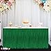 PMU Table Skirt Green Tinsel Foil 9 ft x 29 inches (1/Pkg) Pkg/1 Party Favor Supplies, Party Decoration Fringe Table Skirt, Tinsel Table Skirt, Metallic Table Skirt, Foil Fringe Table Skirt