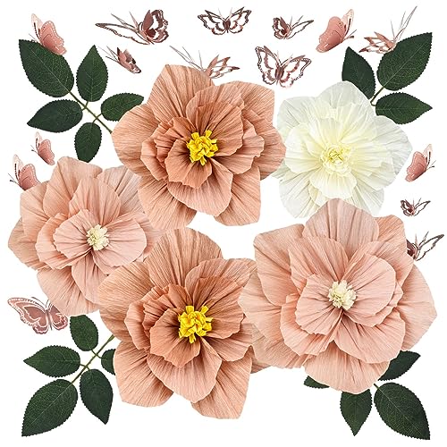 MicButty 11 PCS Pompones De Papel Gigantes, Flores 3D Para Decoración De Pared, Ideal Para Bebés, Bodas y Fondo De Fiesta
