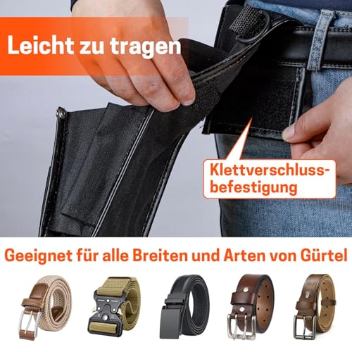 YARDMARIS Keiltasche, verstellbare Gürtel Holzfällertasche, für Alu- und Kunststoffkeile, Robuste Forsttasche für Werkzeuge zum Fällen von Bäumen(Schwarz)