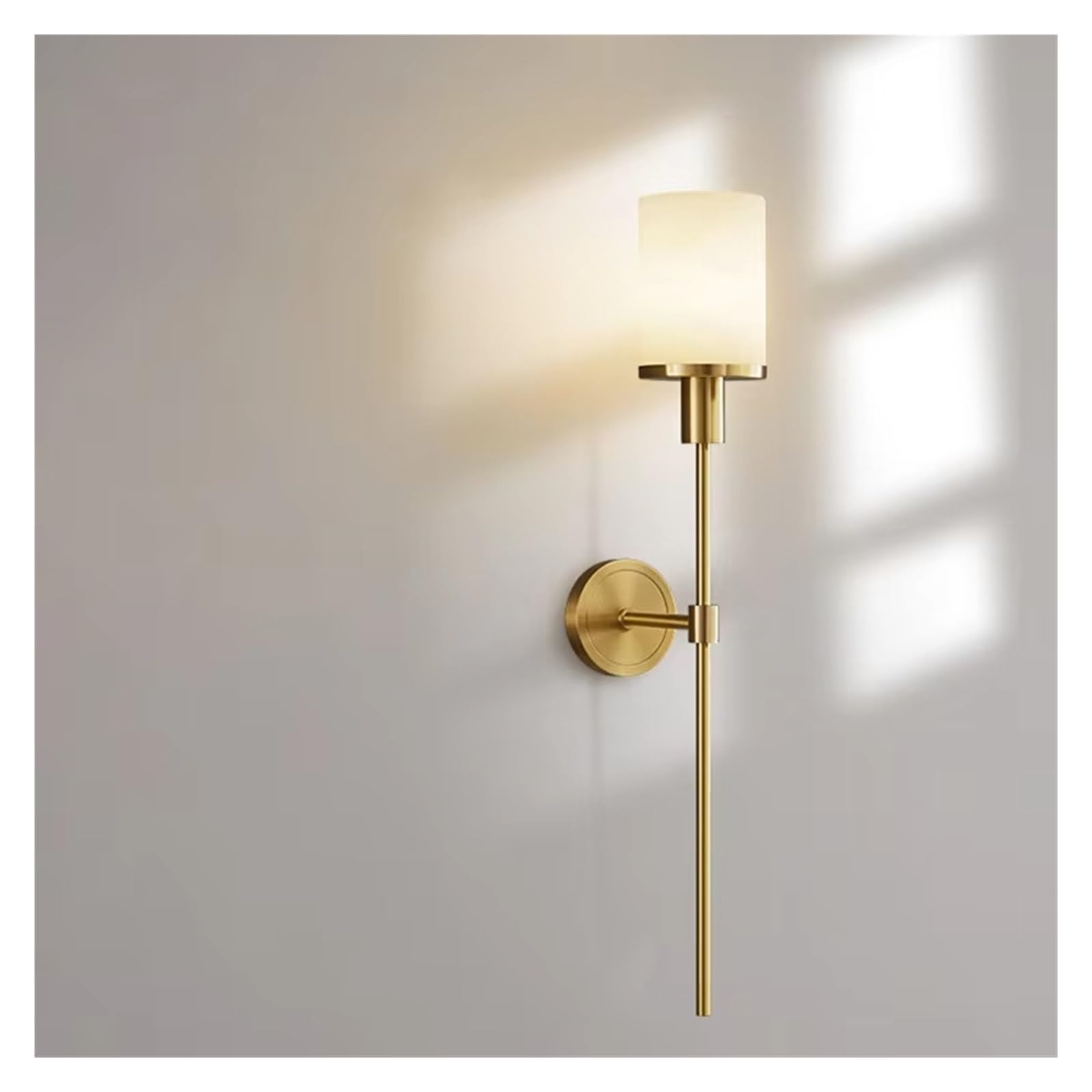 ASerZenith Natural Marble Wall Lamp Living Room Bedroom Bedside Background Wall Decoration Light Hotel Aisle All Copper Wall Light Fixture,Gold