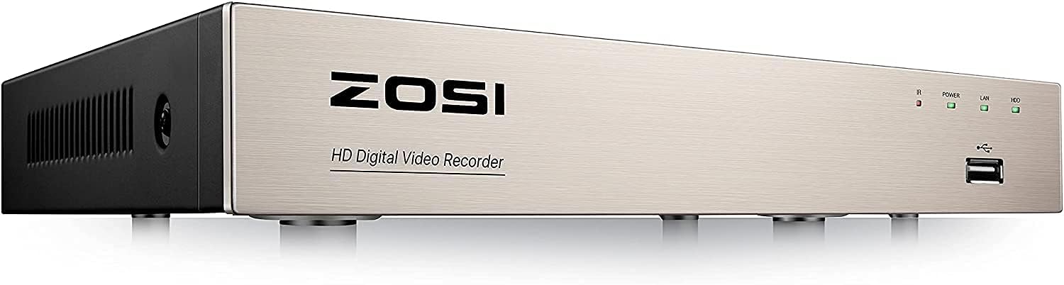 ZOSI 8Channel Full 1080P High Definition Hybrid 4-in-1 HD TVI DVR Video Recorder CCTV Surveillance Security Camera System Real Time Recording Mobile Phone Monitoring (Renewed)