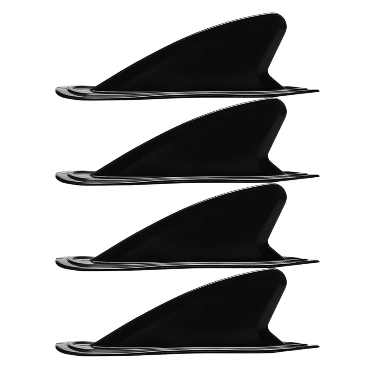 Hohopeti de Aletas de PVC Compatible para Tabla de Paddle Surf 4 Piezas para Mejor Dirección y Estabilidad Estabilizador Negro Fácil de Instalar Tablas Hinchables