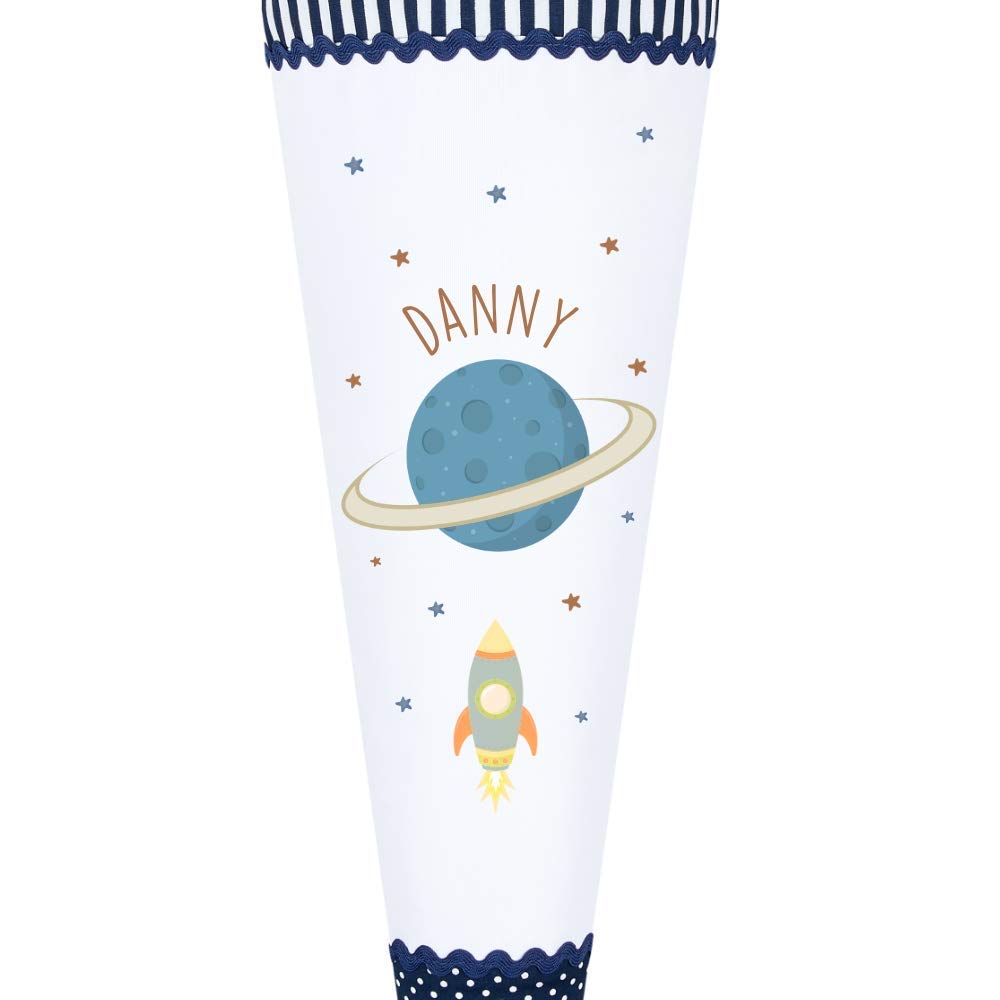 Planet Schultüte mit Namen aus Stoff 70cm groß