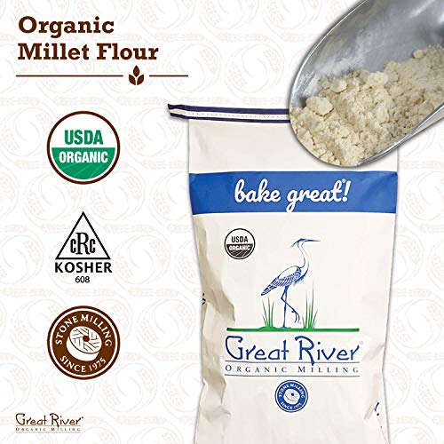 Great River Organic Milling, Specialty Flour, Millet Flour, Stone Ground, Organic, 50-Pounds (Pack Of 1) #TOP2