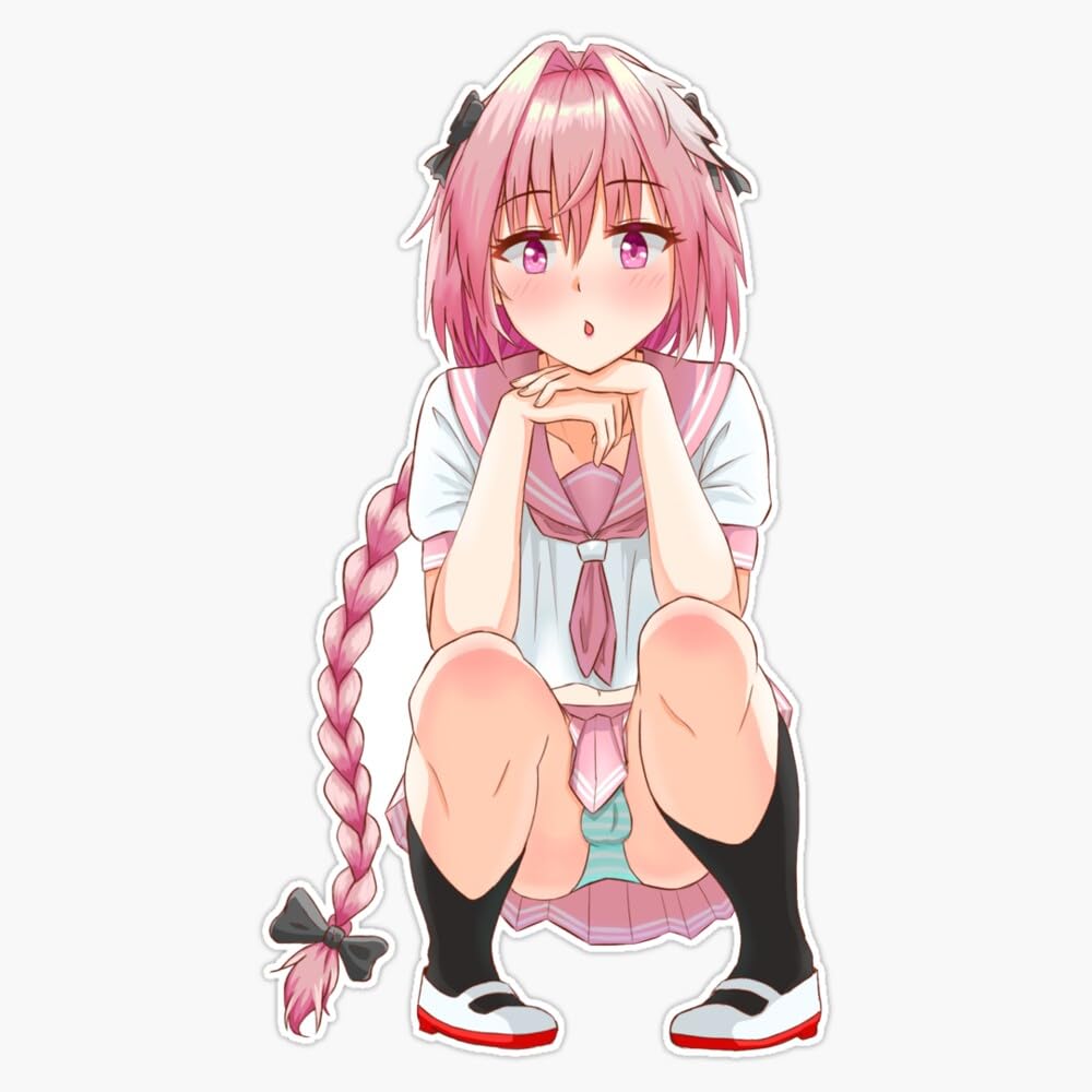 Cute Astolfo Bumper Sticker Vinyl Decal 5"