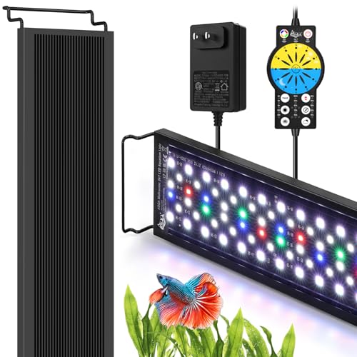 Image of AQQA 24 /7 Aquarium Light with Timer, Full Spectrum LED Fish Tank Light