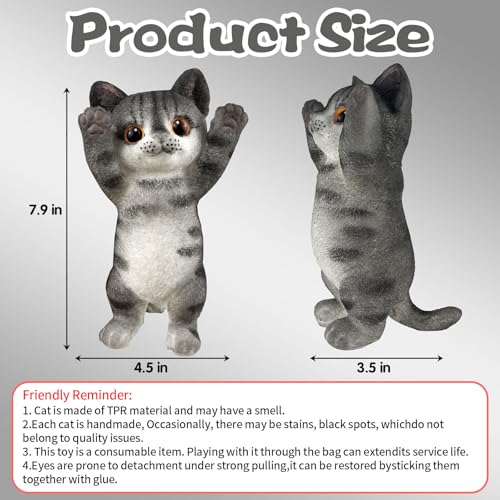 Image of Big Hand Painted Cat Squishy Toys,Large Cute Ultra Soft Kitty Squeeze Fidget Toys for Stress Relief ,Kawaii Squishies Sticky Animal Toys for Adults Kids,Decompression Sensory Balls Toys (H)