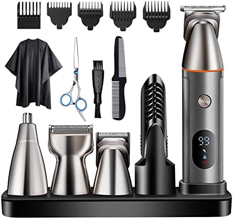 vsmooth Beard Trimmer for Men Multifunctional Hair Trimmer Mens Electric Clipper Suitable for Mustache Body Nose Ear Facial Trimmers Rechargeable Hair Clippers Waterproof Precision Trimmer