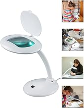 Multirex Lampe loupe LED, lentille 168x103mm, dioptrie 3, 56 SMD LED à 6500K lumière du Jour, Bras Flexible 27cm, idéale pour modélisme, Broderie, horlogerie, Lecture
