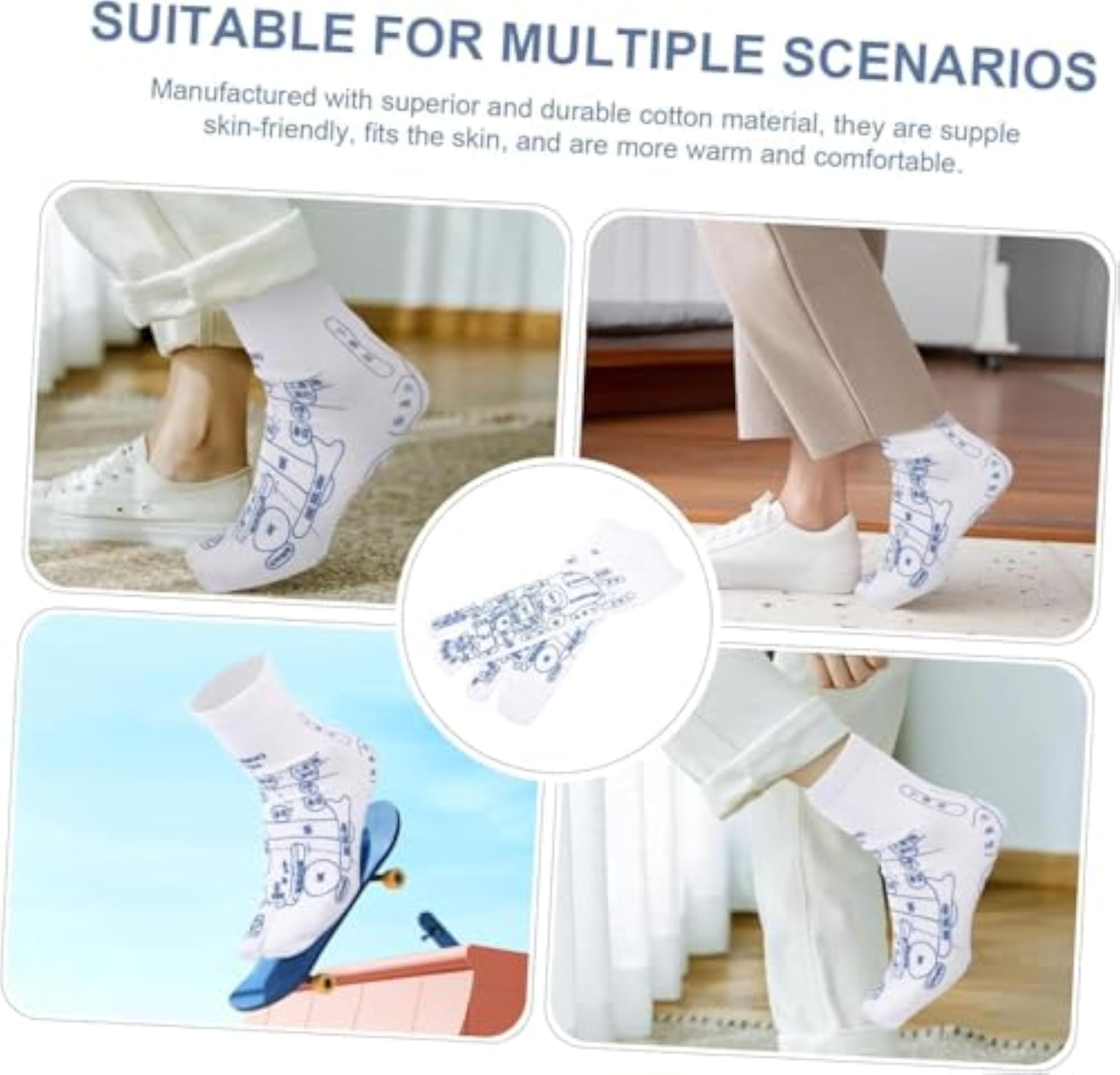 TRUSTIFY Acupressure Reflexology Socks with Massage Stick