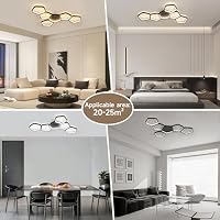 Kuwork LED Deckenleuchte Wohnzimmer Deckenlampe Dimmbar 90 cm 58W – Ansicht 7