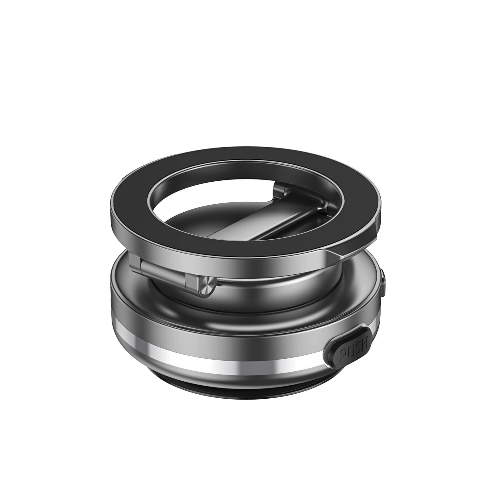 Soporte Movil Coche Soporte Auto Móvil Soporte magnético Plegable para teléfono, Soporte de Coche con succión de vacío Fuerte, Soporte de aleación de Zinc Ajustable de 360 ​​° para Escritorio