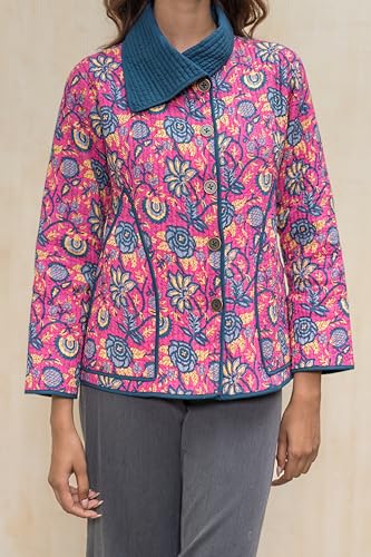 Image of Cotton Quilted Jacket for Winter | Warm Lightweight, Soft Quilted Reversible, Casual Jackets for Women | Stylish Cotton Outerwear | Breathable & Comfortable