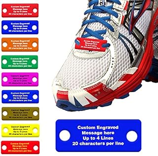 Waterproof Shoe ID Tag Personalized Impact Acrylic - in Case of Emergency Identification