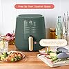 B'eautiful Drew Barrymore by Qt Air Fryer with TurboCrisp Technology, EverGood Ceramic Nonstick Coating, (Thyme Green) #5