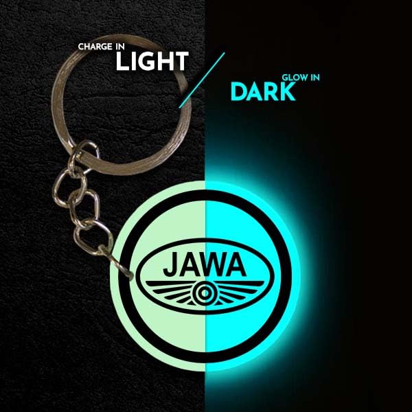 Image of Mi Glow Store Glow in Dark Keychain for Bike Men | Gift for Man | Bike Accessories | Charges in Light Glows in Dark | Key chain for Bike