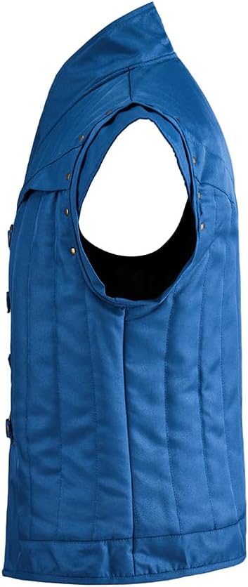 Prince Flynn Rider Cosplay Costume Vest Blue Renaissance Medieval Style Waistcoat for Men - Image 3