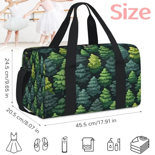 Green Tree Sports Duffle Bag for Women Men Waterproof Overnight Weekender Bag with Adjustable Strap Travel Tote Bags for Beach Yoga Work Dance Swim2