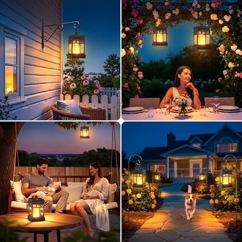 KOOPER Halloween Decorations Solar Lanterns, 2 Modes with Flickering Candle - image 8