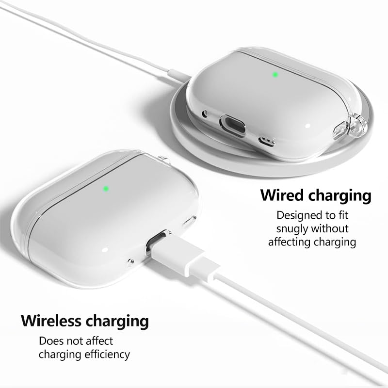 Coque TPU Souple Pour AirPods Pro 3 - Avec Anneau Métal, Compatible Charge Sans Fil, Protection Anti-Rayures