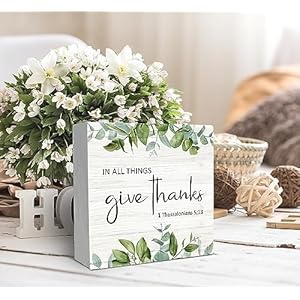 Sradmofallwoodensignschristianbibleverseinallthingsgivethankswoodboxsigndeskdecorrusticwoodenblockboxsigndecorationforhomeofficeshelftabledecor Urban Country Home Decor Sradmo fall wooden signschristian bible verse in all things give thanks wood box sign desk decorrustic wooden block box sign decoration for home office shelf table decor urban country home decor
