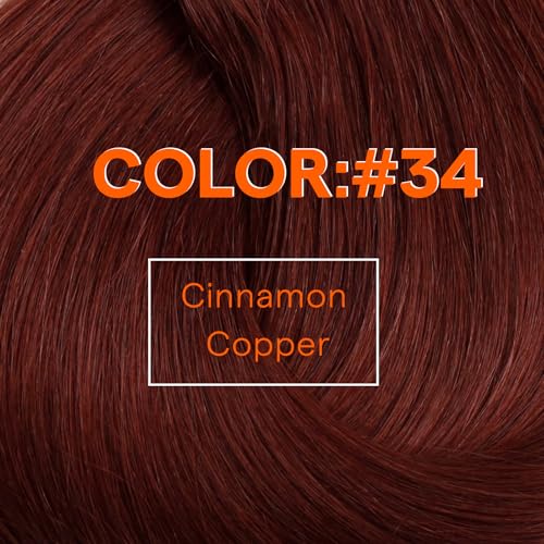Image of Full Shine Invisible Weft Hair Extensions 105G 16 Inch Cinnamon Copper | Invisible Human Hair Weft Extensions, Sew In Install, Party Styling, Remy Hair, Women Looks, add volume