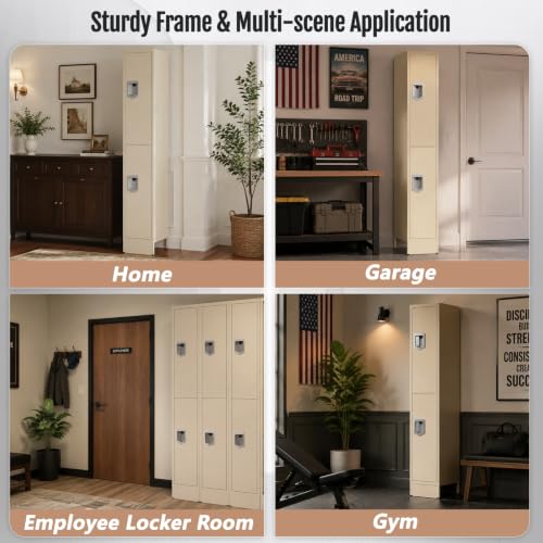 Image of BUTISOW 2 Door Metal Storage Locker for Gym Office, Heavy Duty Steel School