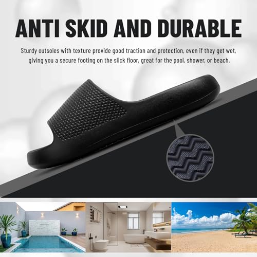 Cloud Sandals for Women and Men, Recovery Slides with Arch Support Quick Drying Open Toe Slippers for Plantar Fasciitis Thick Sole, Non-Slip, Indoor and Outdoor Sandals4