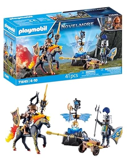 PLAYMOBIL Novelmore 71645 Guardia Acorazado, Incluyendo Dos Caballeros, un Caballo y valiosa Armadura, Juguetes llenos de acción para niños y niñas a Partir de 4 años | Ya disponible en tu tienda friki favorita! En mundofriki.es!