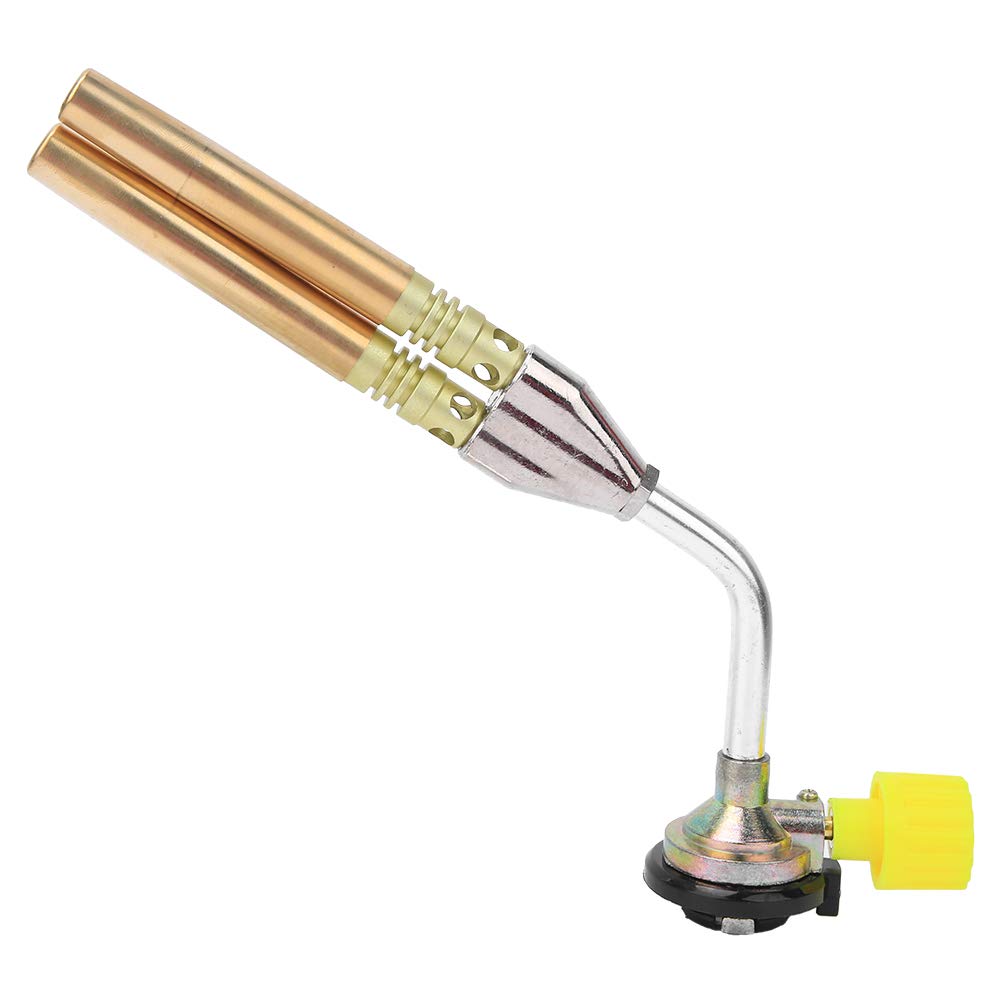 Portable Adjustable Gas Flame Torch Gas Blow Welding Tool Gas Torch Flame Tool Electronic Ignition Gas Lighter for Outdoors Barbecue