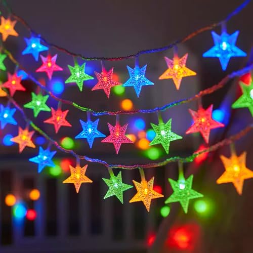 MUCHER String Lights Star Fairy Lights with 6M 40 LED Decorative Lighting for Anywhere (Multicolor)