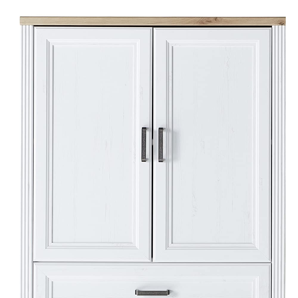 Lomadox Büro Aktenschrank Kombination Pinie hell Artisan Eiche