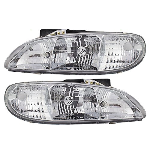 Winnebago Journey 2004-2007 RV Motorhome Pair (Left & Right) Replacement Front Headlights with Bulbs