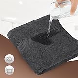 Utopia Towels - 6er Pack Frottee handtücher 50x100 cm mit Aufhängeschlaufe, mittelgroße Handtücher 100% Baumwolle weich und saugfähig Handtücher Set (Grau)