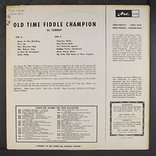 Al Cherny: North American Open And Novelty Champion LP VG++ Canada Arc AS 520 image 4