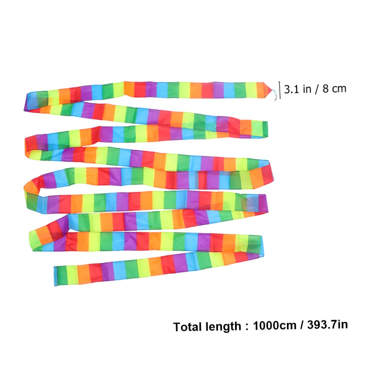 MOLUCKFU 2 Pcs 10m Length Kite Tail Rainbow Streamer for Flyer Kite Tail for Kite Flying Outdoor Kite Accessories