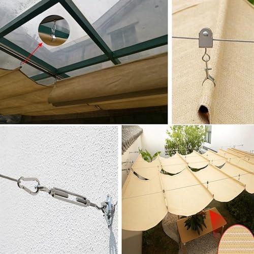 Voile d'ombrage ondulée rétractable pergola auvent HDPE - 8