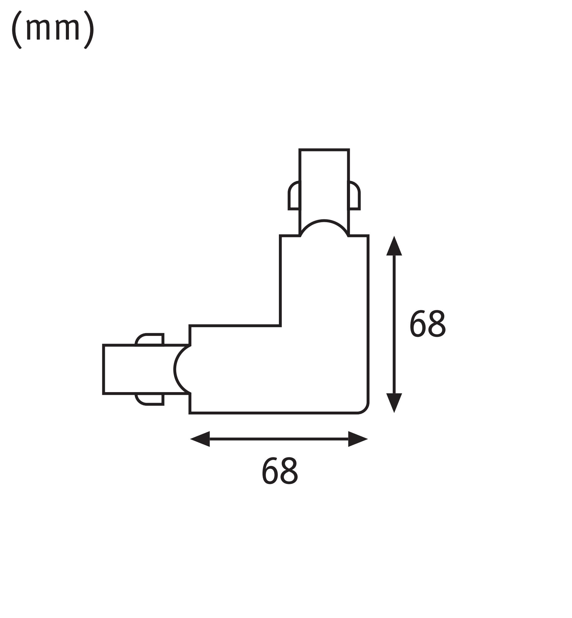 Paulmann 91374 Schienensystem ProRail3 Verbinder L-Stück Außen 101x101mm max. 3.680W Schwarz Schienensysteme Deckenschiene Metall, Kunststoff