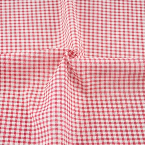 Tissu coton carreaux blanc et rouge coupon 200x150cm couture patchwork mercerie - 4