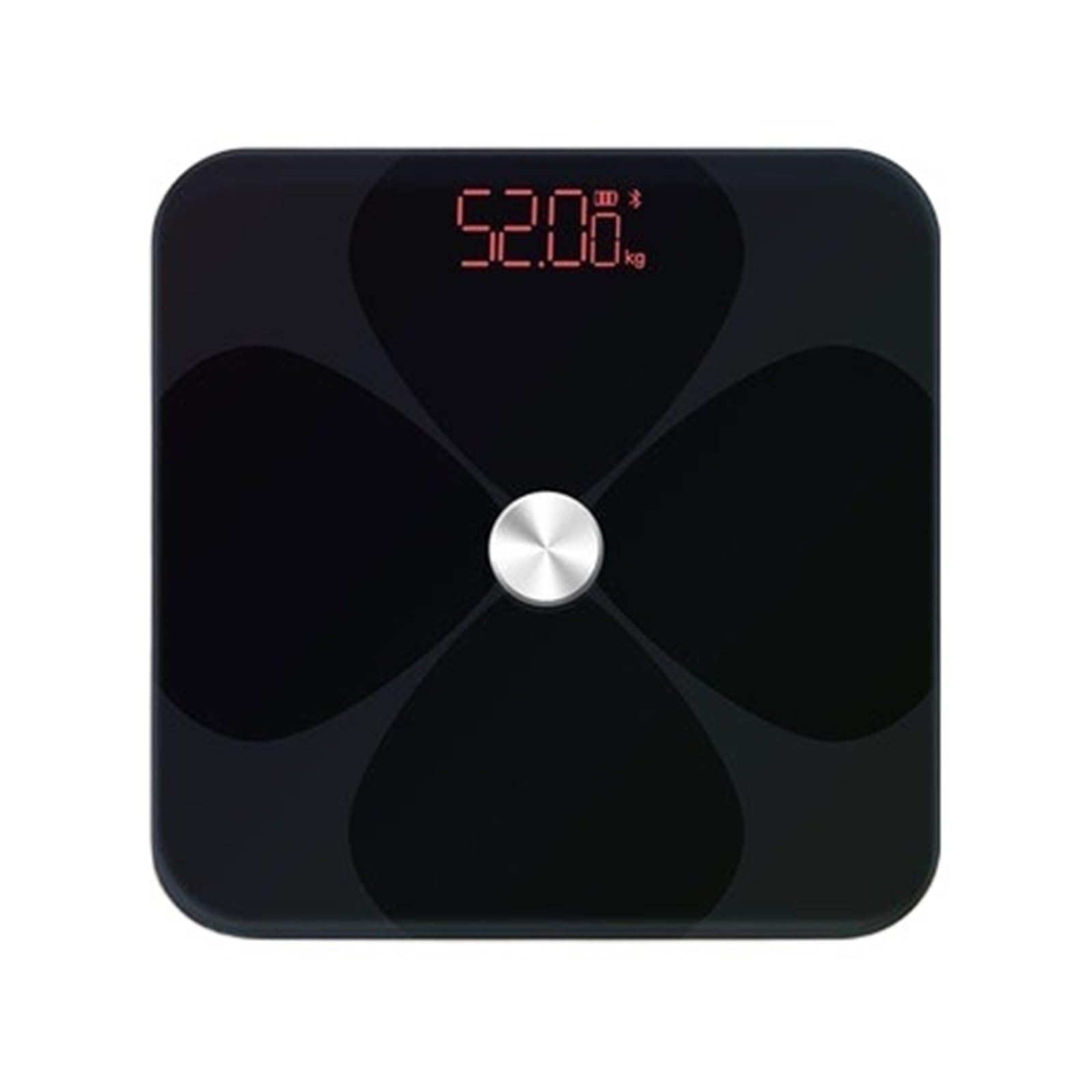 Báscula De Grasa Corporal Inteligente Peso Baño Electrónica Balanza Digital Piso Bmi Proceso Recubrimiento ITO Preciso FáCil De Leer(Black)