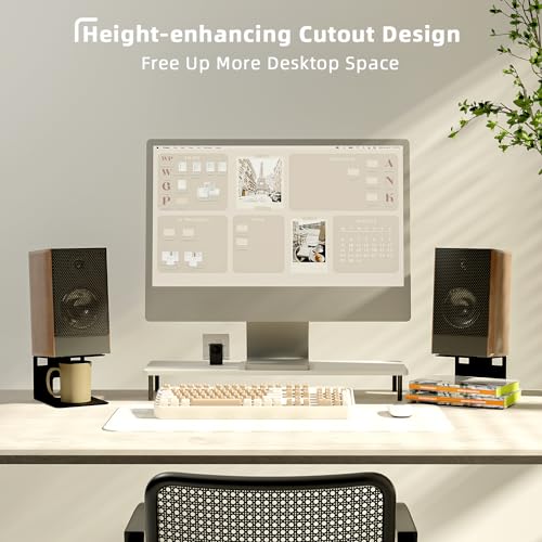Jiffypoint Desktop Speaker Stands, Metal Bookshelf Speaker Stands With Vibration Absorption Pads thumb #2