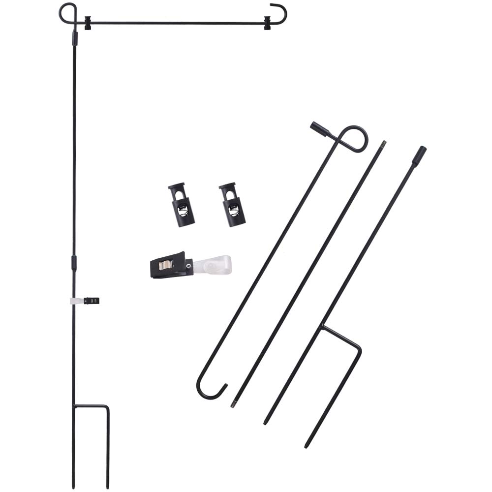 Amazon.com : Newk Garden Flag Holder Stand, Black Aluminium Alloy Yard ...